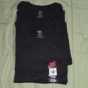 Hanes Men's Black Short Sleeve Tee 2pk